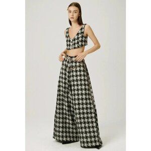 Storets Milla Tweed Crop Top & Wide Leg Pants Set S/M